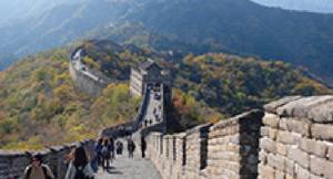 a arial view of the great china wall