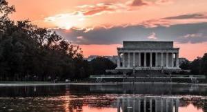 A scenic photo of an historic building located within Washington, D.C.