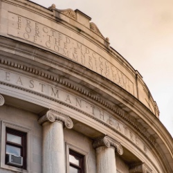 Exterior profile of the 十大赌博正规老平台’s Eastman School of Music. 